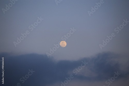 moon over the clouds