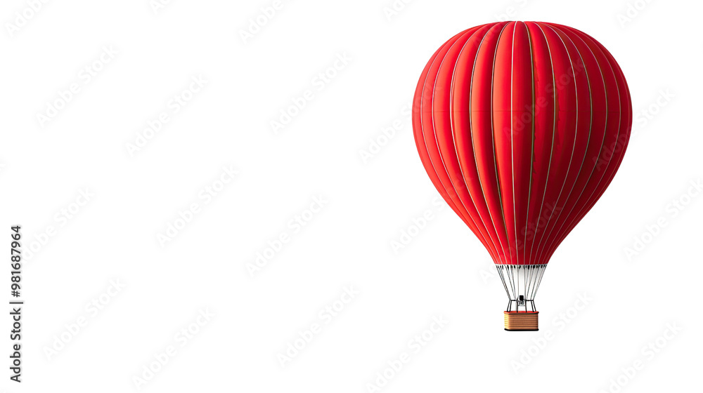 Naklejka premium Hot air balloon on a white transparent background