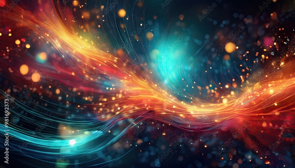 Abstract glowing waves Abstract glowing waves