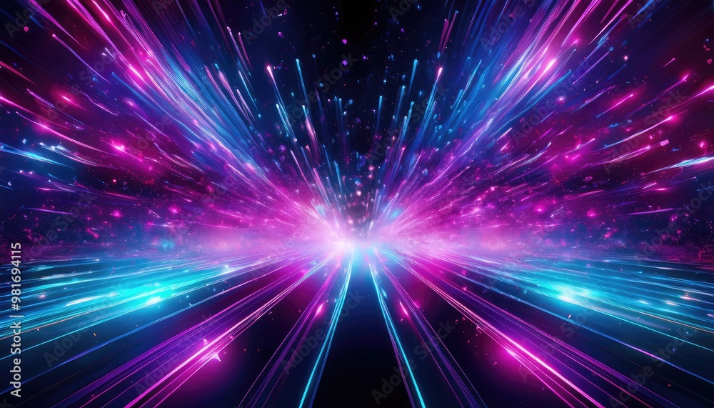 Abstract neon light streaks Abstract neon light streaks