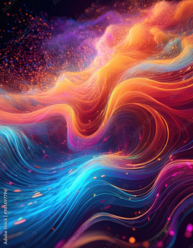 Abstract colorful waves Abstract colorful waves