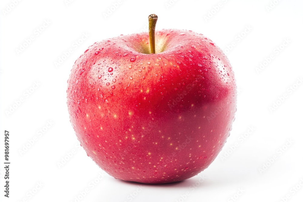Red apple isolated on white background , ai Red apple isolated on white background , ai
