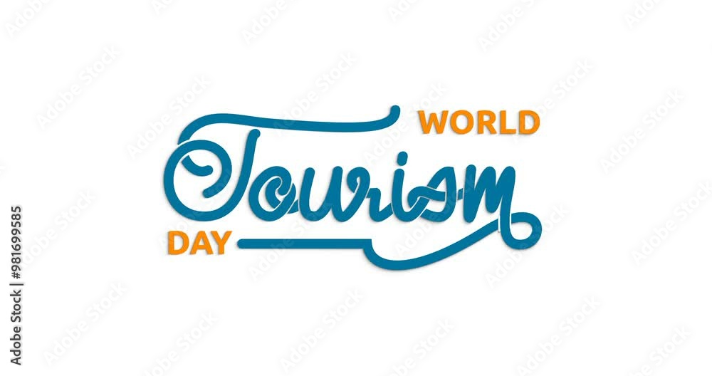 World Tourism Day Handwritten Text Animation with alpha channel. Stunning Typography and Calligraphy. Ideal for Travel Promotions, and Celebratory Designs to Inspire Adventure and Exploration World Tourism Day Handwritten Text Animation with alpha channel. Stunning Typography and Calligraphy. Ideal for Travel Promotions, and Celebratory Designs to Inspire Adventure and Exploration