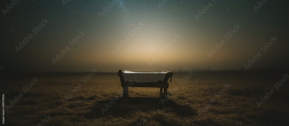 Nativity. Holy Night. Lonely cradle in the night. Nativity. Holy Night. Lonely cradle in the night.