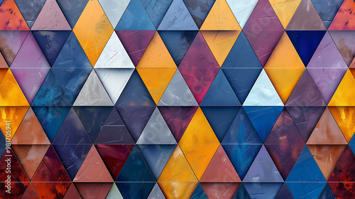 Colorful triangle pattern abstract background.