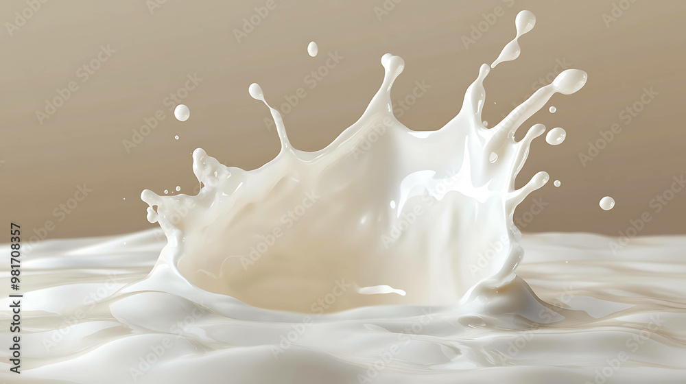 Milk splashing and creating a crown-like shape. Milk splashing and creating a crown-like shape.