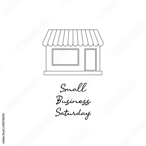 line art of Small Business Saturday good for Small Business Saturday celebrate. line art.
