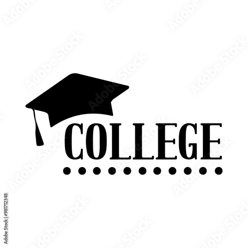 Wallpaper Mural College typography clip art design on plain white transparent isolated background for card, shirt, hoodie, sweatshirt, apparel, tag, mug, icon, poster or badge Torontodigital.ca