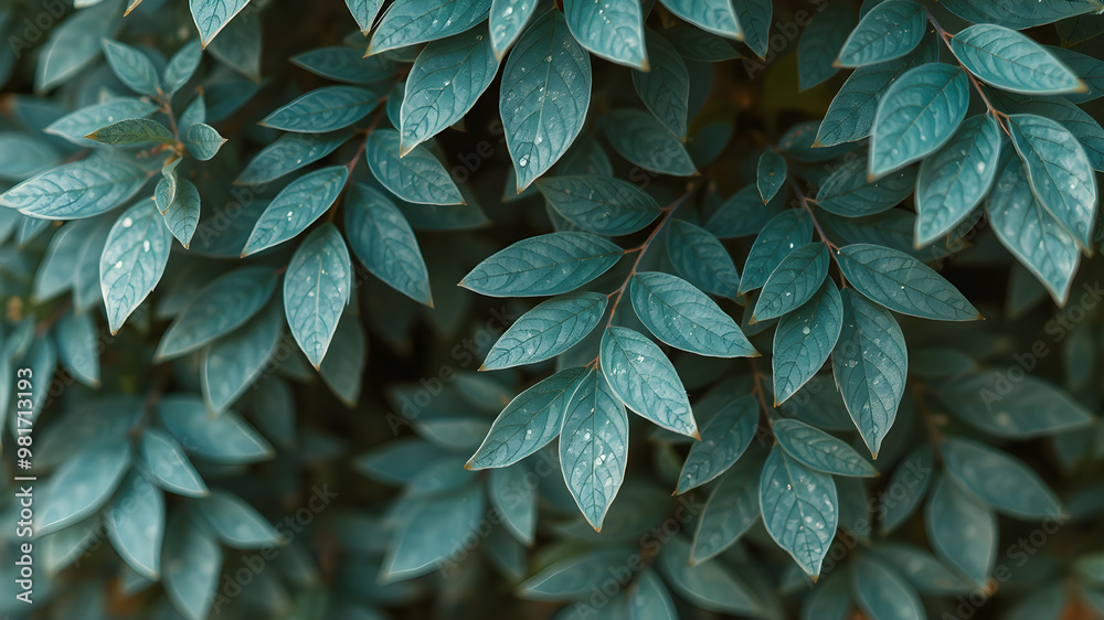 Naklejka premium vector classic blue leaves background