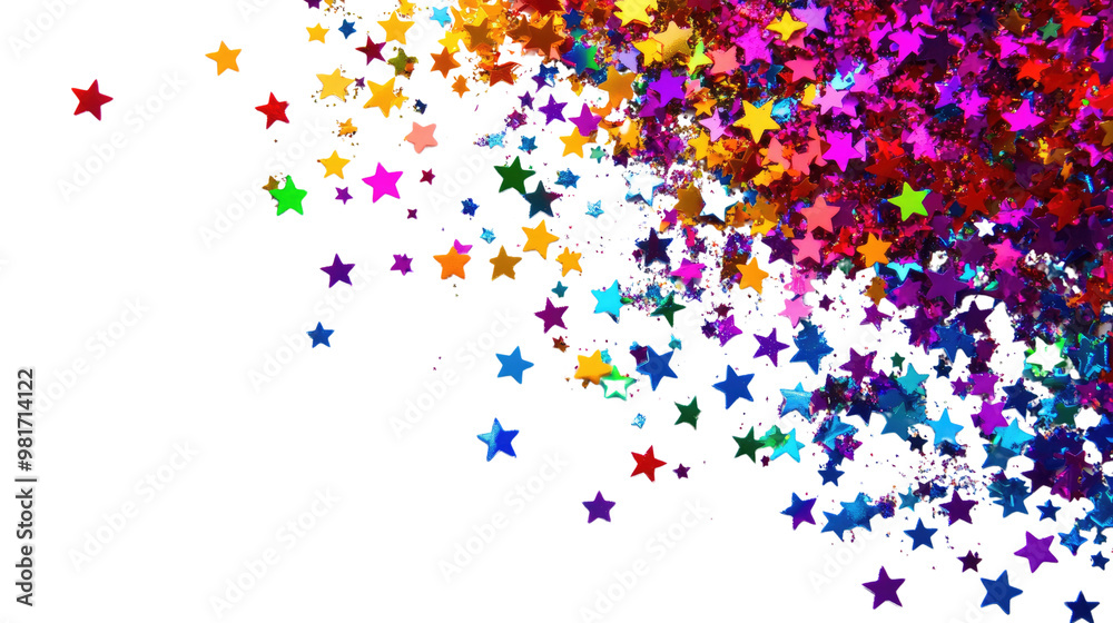 Heart confetti on a white transparent background