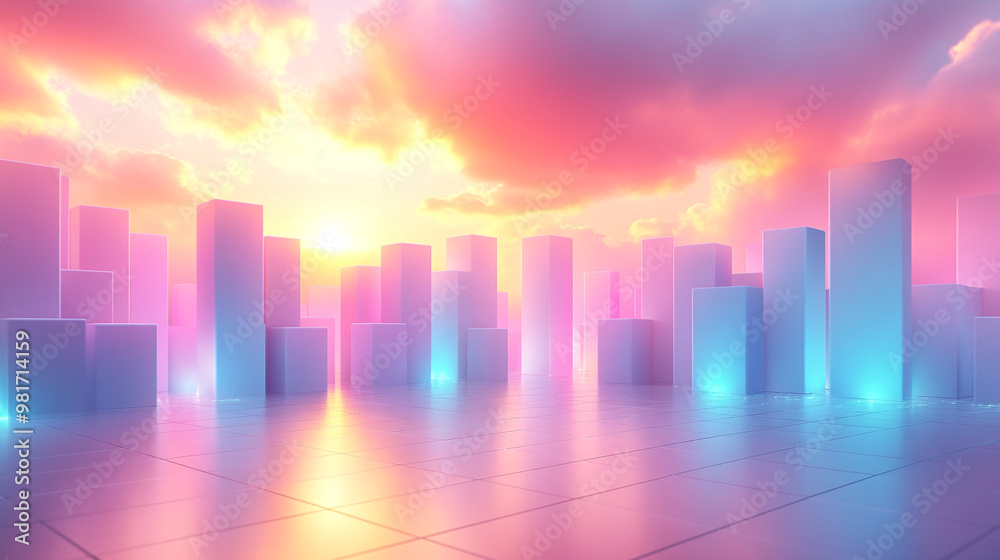 A vibrant cityscape at sunset, featuring glowing skyscrapers and a colorful sky, perfect for futuristic and urban themes. A vibrant cityscape at sunset, featuring glowing skyscrapers and a colorful sky, perfect for futuristic and urban themes.