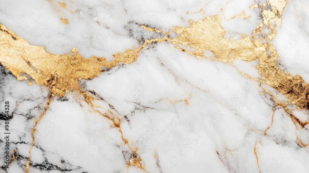 White and gold marble texture, elegant background generative ai White and gold marble texture, elegant background generative ai