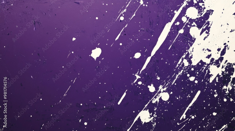 White paint splashed on a deep purple background generative ai White paint splashed on a deep purple background generative ai