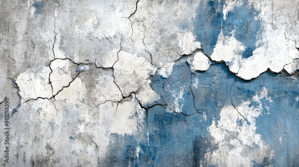 Abstract high contrast background. Black, blue and white concrete streaked banner. Cracked concrete background Abstract high contrast background. Black, blue and white concrete streaked banner. Cracked concrete background