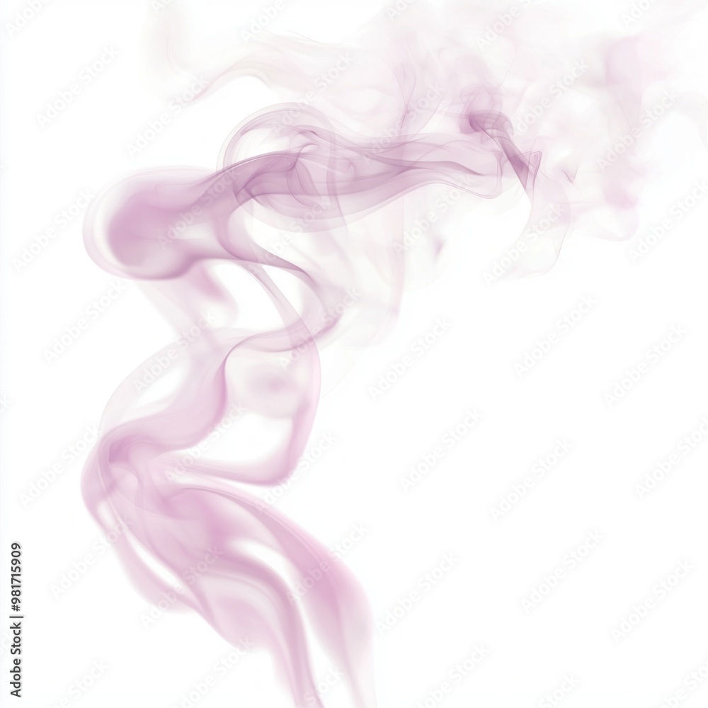 Soft pink hues blend and fade into transparency as wisps of smoke ascend, creating an intricate dance of color and form against a white backdrop. Soft pink hues blend and fade into transparency as wisps of smoke ascend, creating an intricate dance of color and form against a white backdrop.