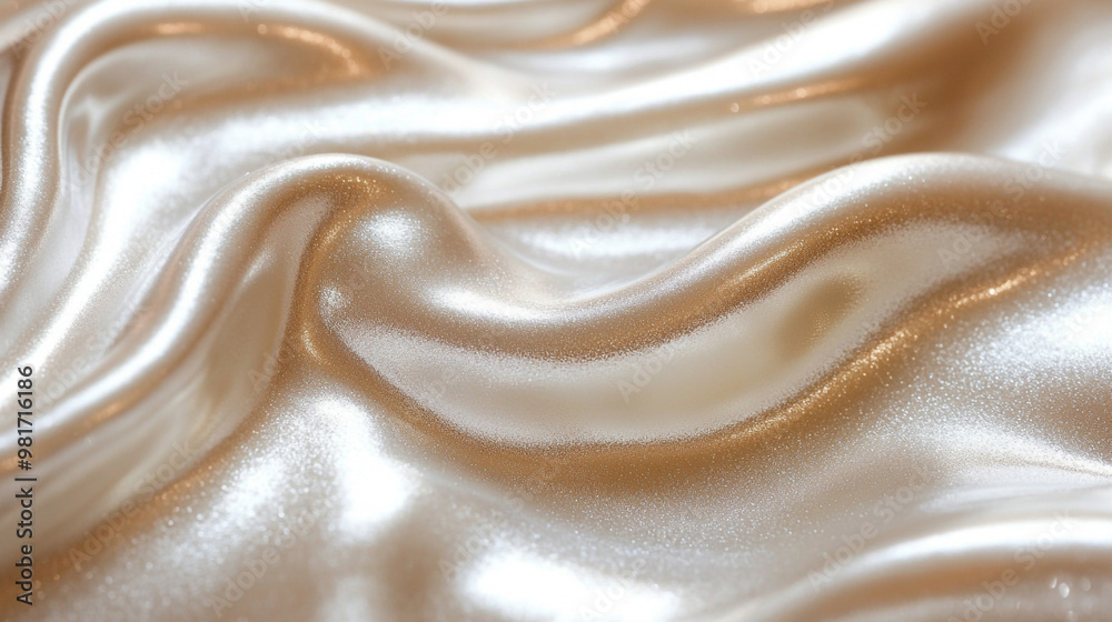 Fototapeta premium Elegant silky fabric with smooth waves and a lustrous sheen, perfect for luxury designs and backgrounds.