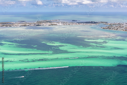 Aerial view of Marathon Key, Florida, USA.