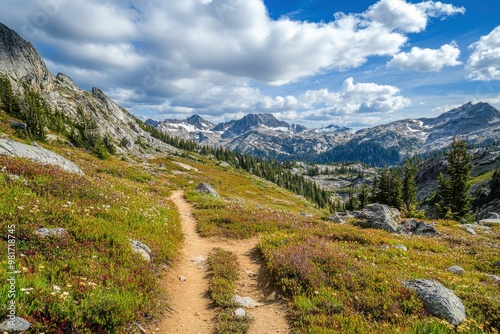 Landscape photo along the Pacific Crest Trail , ai