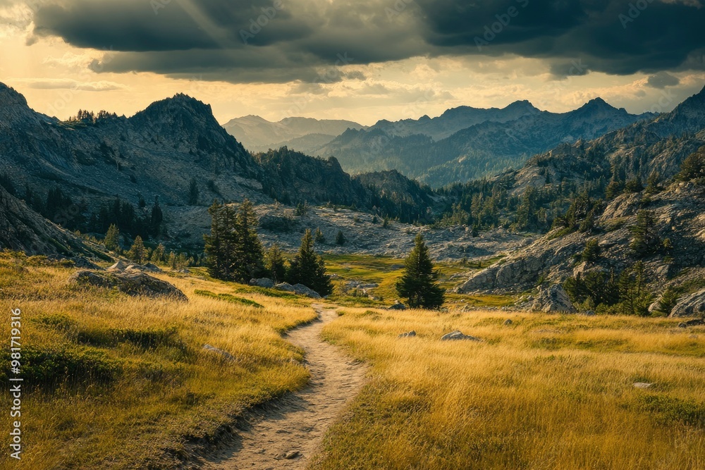 Landscape photo along the Pacific Crest Trail , ai Landscape photo along the Pacific Crest Trail , ai