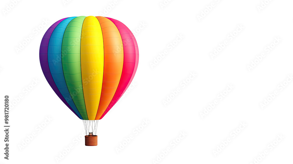 Fototapeta premium Hot air balloon on a white transparent background