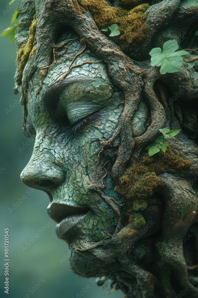 Enchanting Forest Spirit Merging with Nature - Ethereal Portrait of a Mystical Being Surrounded by Trees and Magic Enchanting Forest Spirit Merging with Nature - Ethereal Portrait of a Mystical Being Surrounded by Trees and Magic