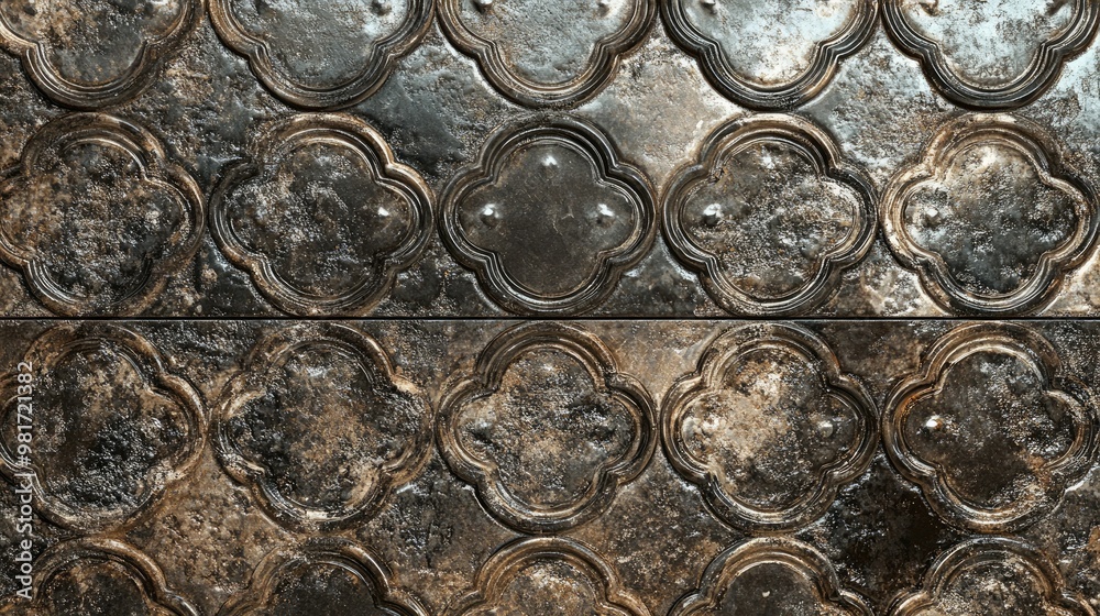 Ceramic tile texture with intricate patterns and a glossy finish Ceramic tile texture with intricate patterns and a glossy finish