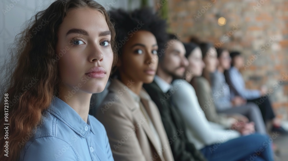 Training, learning and education with a business woman looking serious and sitting in a conference or workshop for coaching. Portrait of a female employee in an audience for a development seminar Training, learning and education with a business woman looking serious and sitting in a conference or workshop for coaching. Portrait of a female employee in an audience for a development seminar