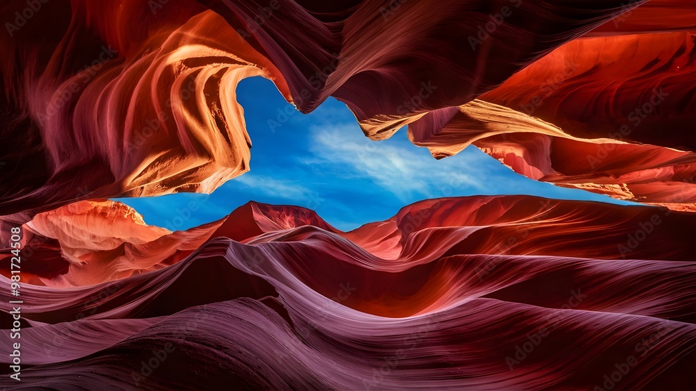 Obraz premium Awe-Inspiring Antelope Canyon with Sunlight Filtering Through the Sandstone Walls