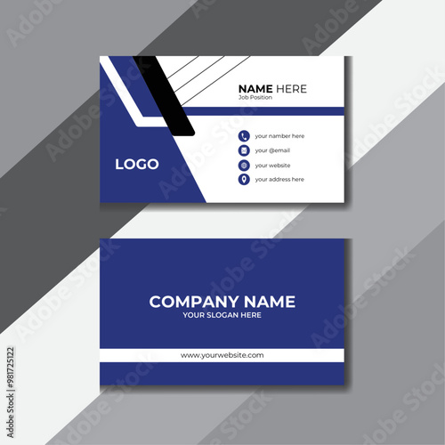 modern geometric business card template 