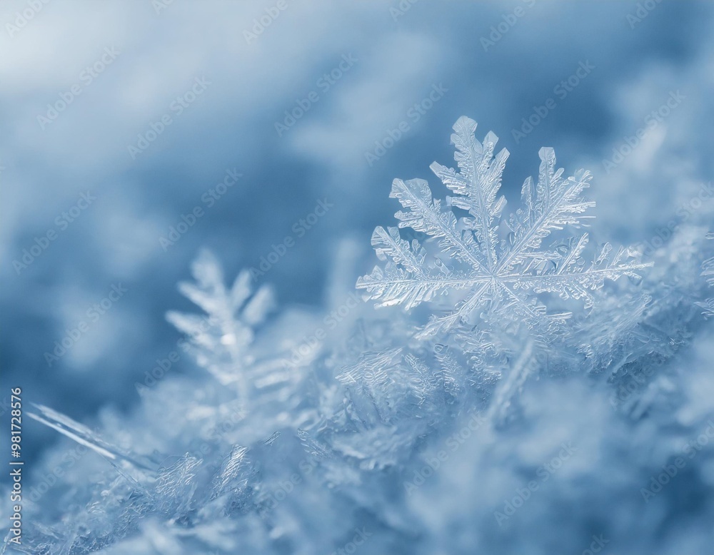 Frosty ice crystal pattern winter background with depth of field for a detailed and cool design Frosty ice crystal pattern winter background with depth of field for a detailed and cool design