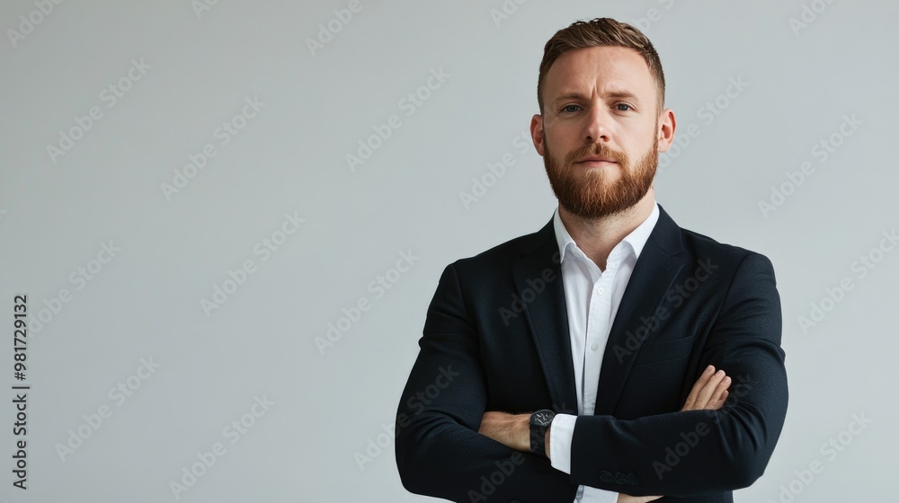 Modern business executive with a blank background Modern business executive with a blank background