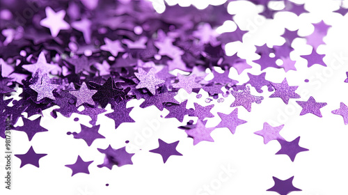 Heart confetti on a white transparent background