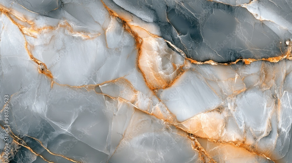 Polished marble texture with a high-gloss surface and elegant veining 