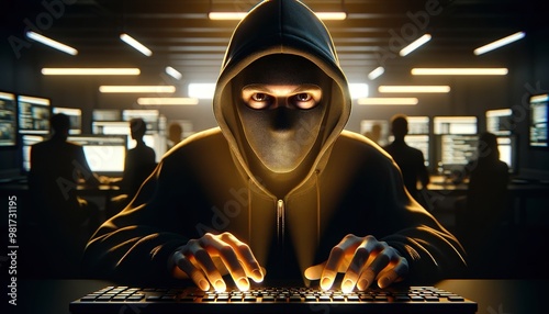 Close-up shot symbolizing an insider threat within a tech team