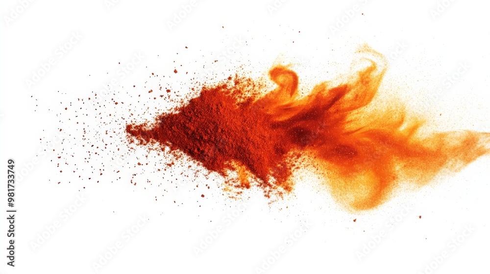 Vibrant orange powder explosion on white background, capturing dynamic movement and energy, perfect for creative and artistic projects. Vibrant orange powder explosion on white background, capturing dynamic movement and energy, perfect for creative and artistic projects.
