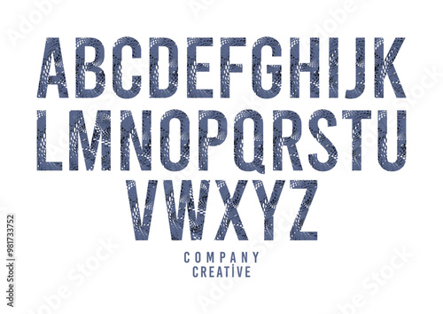modern patterned alphabet font design