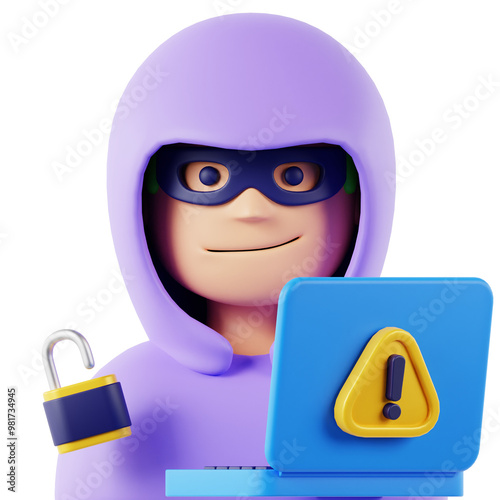 Hacker 3D Illustration