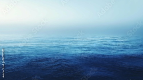 Wallpaper Mural Tranquil Ocean Under a Misty Sky Torontodigital.ca