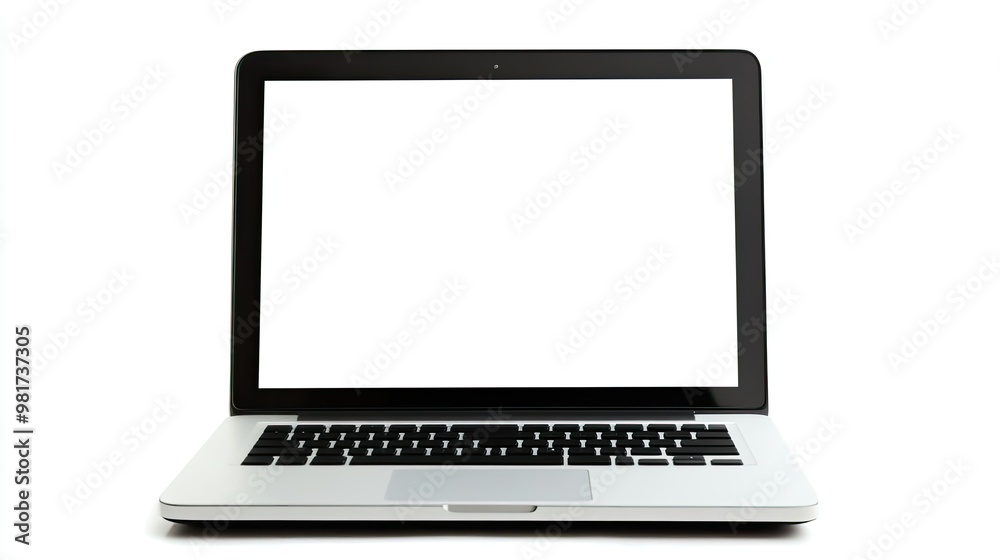 a minimalist laptop with a blank screen a minimalist laptop with a blank screen