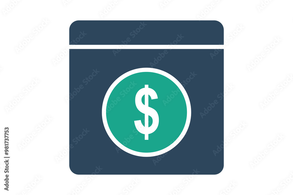 Payment icon. solid icon style. dollar sign with circle. icon related to bill and payment. business elements vector illustration Payment icon. solid icon style. dollar sign with circle. icon related to bill and payment. business elements vector illustration