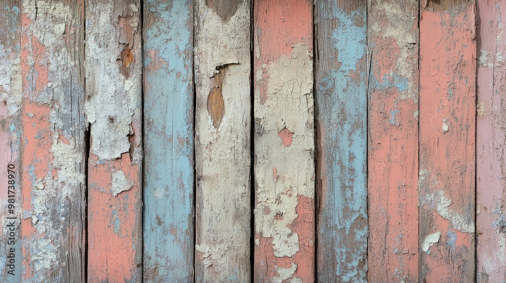 Weathered wood texture with peeling paint and rough surfaces for a rustic feel Weathered wood texture with peeling paint and rough surfaces for a rustic feel