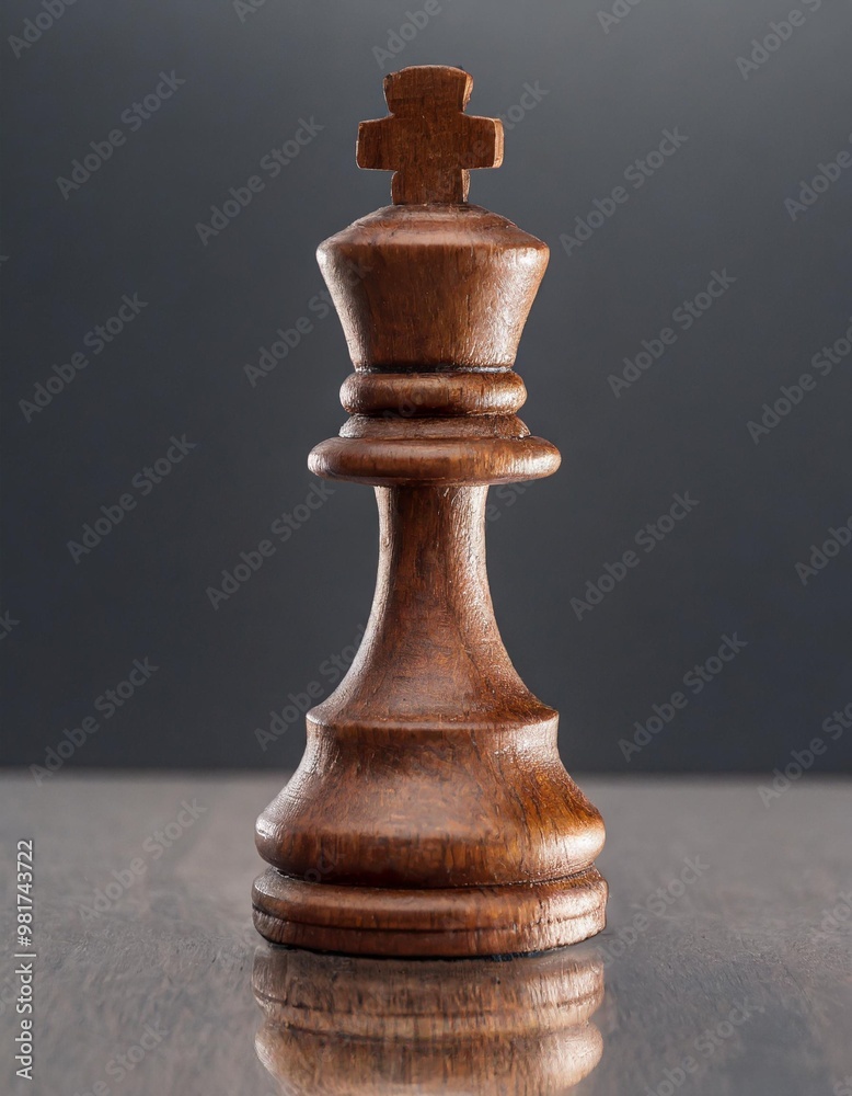 Isolated wooden chess piece with depth of field highlighting carved details and smooth finish Isolated wooden chess piece with depth of field highlighting carved details and smooth finish