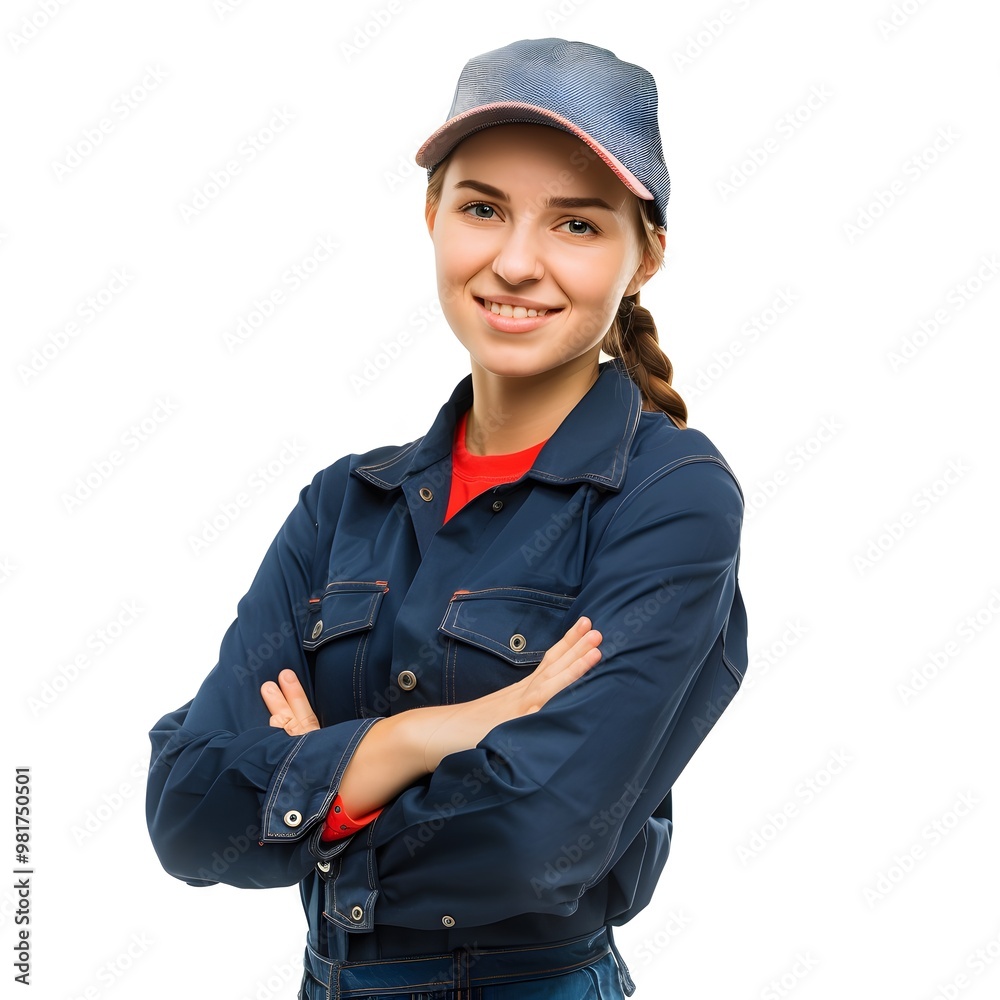 female worker with arms crossed female worker with arms crossed