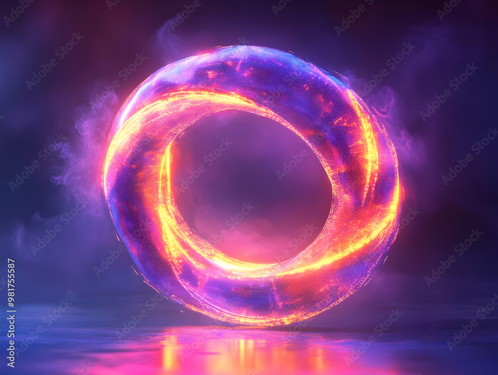 A vibrant, glowing circle emitting colorful light in a mystical atmosphere, perfect for creative and abstract projects. A vibrant, glowing circle emitting colorful light in a mystical atmosphere, perfect for creative and abstract projects.