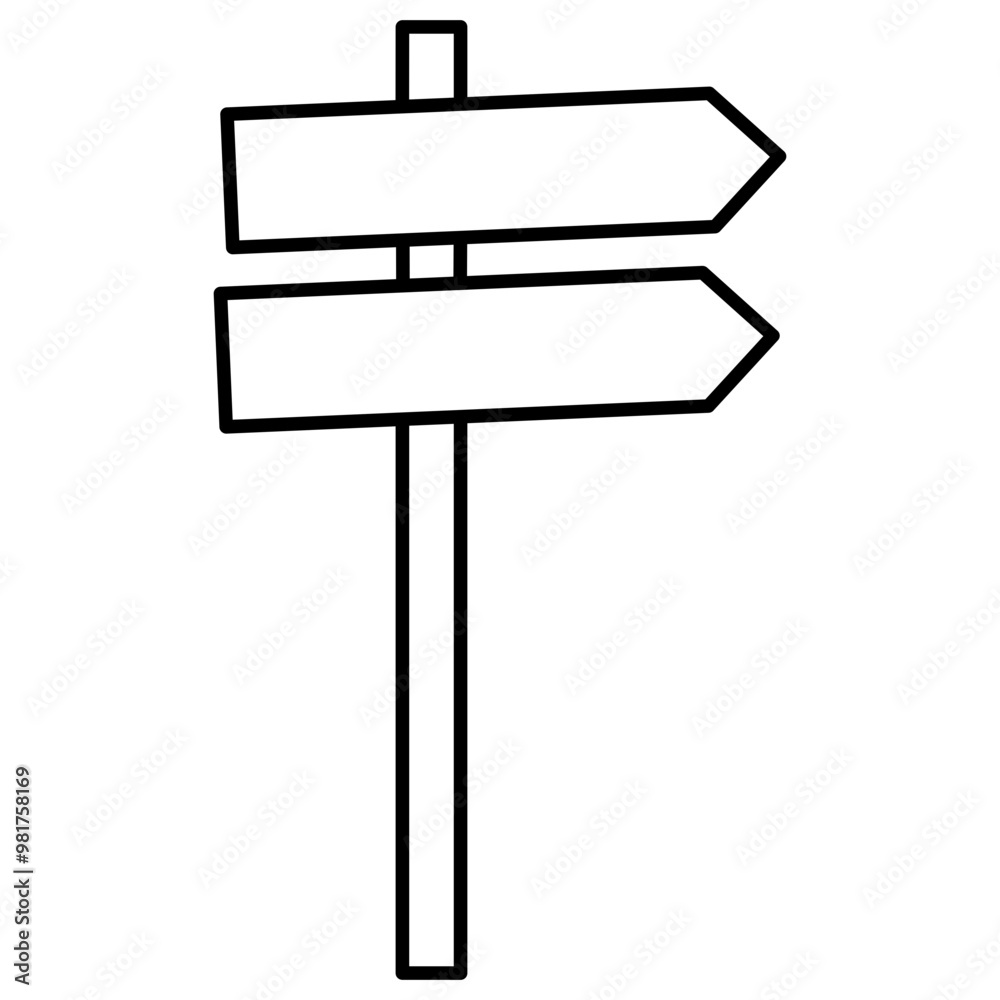 Post Sign Outline Post Sign Outline