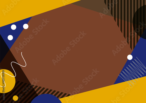 Simple and cool Memphis frame background material