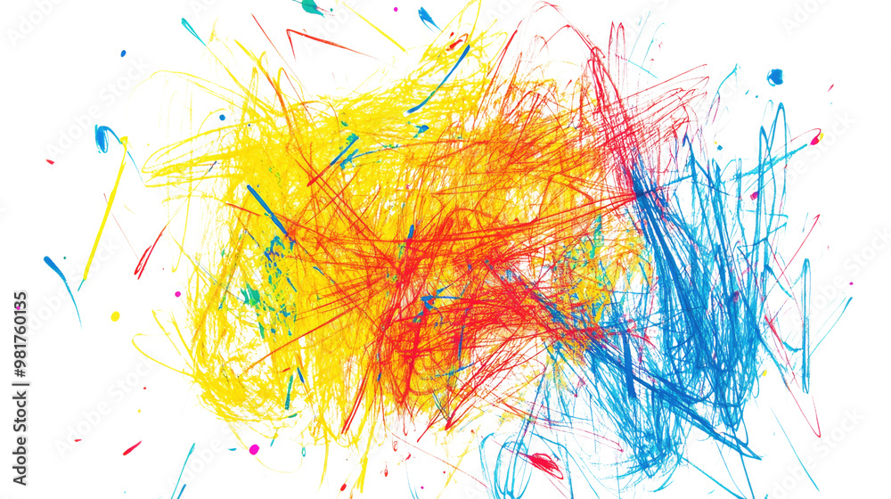 drawn colorful scribble on a white transparent background drawn colorful scribble on a white transparent background