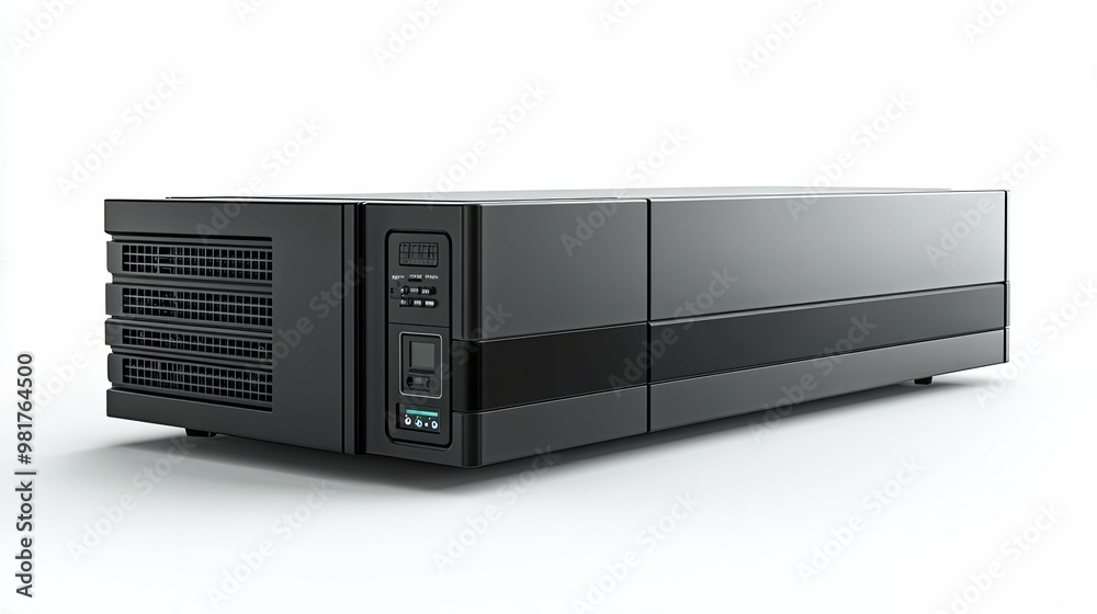 Black Electronic Device with Control Panel and Air Vent Black Electronic Device with Control Panel and Air Vent