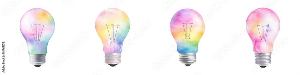 a smart light bulb clipart, Black Friday discount electronics, watercolor illustration, bold design, isolated on white background a smart light bulb clipart, Black Friday discount electronics, watercolor illustration, bold design, isolated on white background