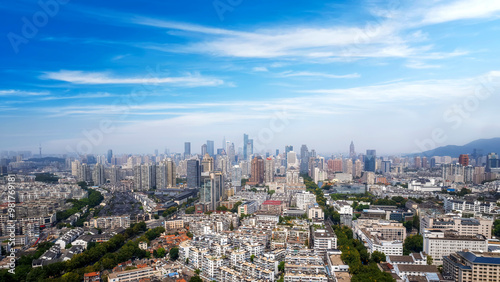 , Nanjing, China, Jiangsu, aerial photography, city skyline, architecture, background,